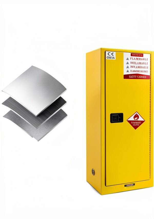 POWKOL Flammable Storage Cabinet Steel Lockable Industrial-5