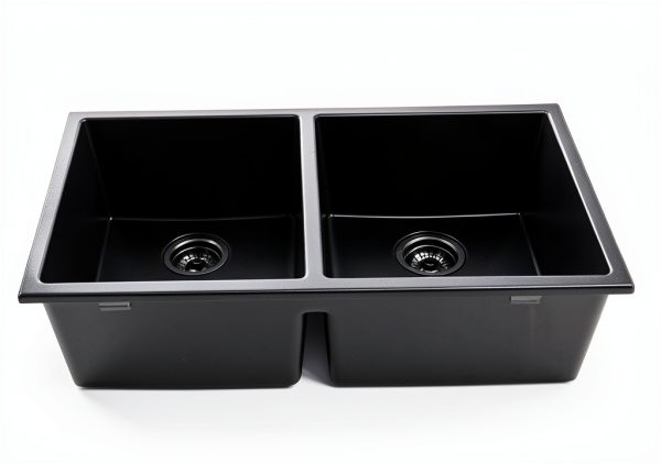 iAnomla Black Quartz Undermount Kitchen Sink Modern Durable-4