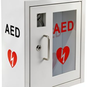AED Cabinet Lockable Stainless Steel Wall Mount First Aid-0