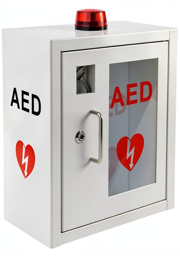 AED Cabinet Lockable Stainless Steel Wall Mount First Aid-0