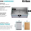 Kraus Stainless Steel Double Bowl Kitchen Sink Workstation-3
