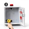 AED Cabinet Lockable Stainless Steel Wall Mount First Aid-4