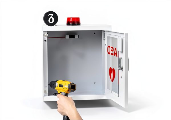 AED Cabinet Lockable Stainless Steel Wall Mount First Aid-4