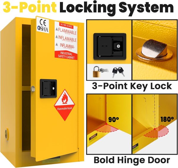 Generic Flammable Storage Cabinet Steel Adjustable Shelf-5