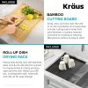 Kraus Stainless Steel Double Bowl Kitchen Sink Workstation-4