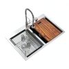 Mocoloo Stainless Steel Double Bowl Kitchen Sink Workstation-1