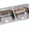 Elkay Dayton Stainless Steel Double Bowl Kitchen Sink-3