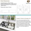 Delironexu Stainless Steel Double Bowl Kitchen Sink Modern-3