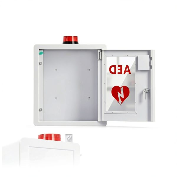 Wensha AED Storage Cabinet Steel Alarm Wall Mounted-4