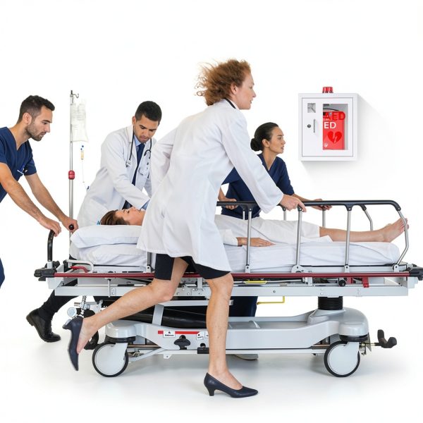 AED Cabinet Lockable Stainless Steel Wall Mount First Aid-7