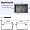 IKEBANA Double Bowl Kitchen Sink Matte Black Stainless Steel-1