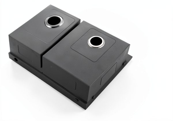 SOMRXO Gunmetal Black Double Bowl Kitchen Sink Stainless-6