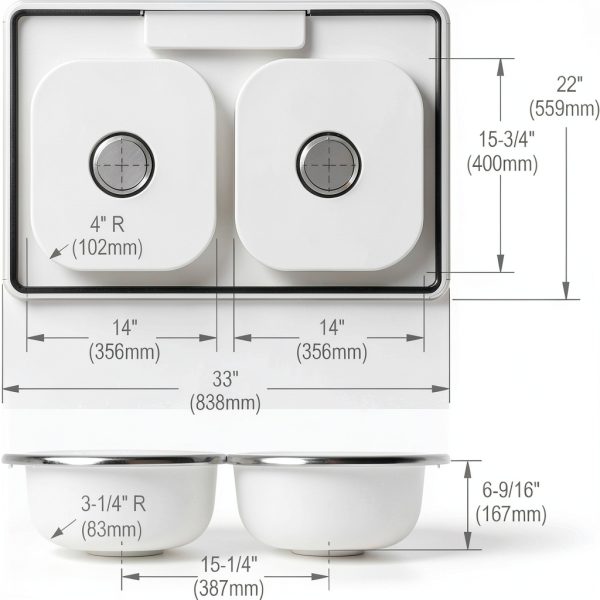 Elkay Dayton Stainless Steel Double Bowl Kitchen Sink-2