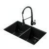 iAnomla Black Quartz Undermount Kitchen Sink Modern Durable-3