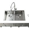 Bokaiya Undermount Kitchen Sink Stainless Steel Double Bowl-2