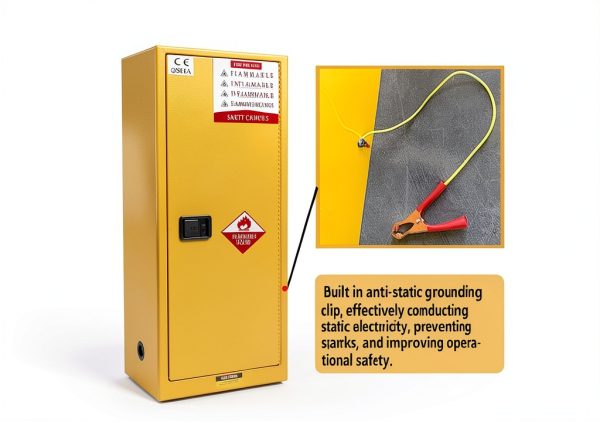 POWKOL Flammable Storage Cabinet Steel Lockable Industrial-6