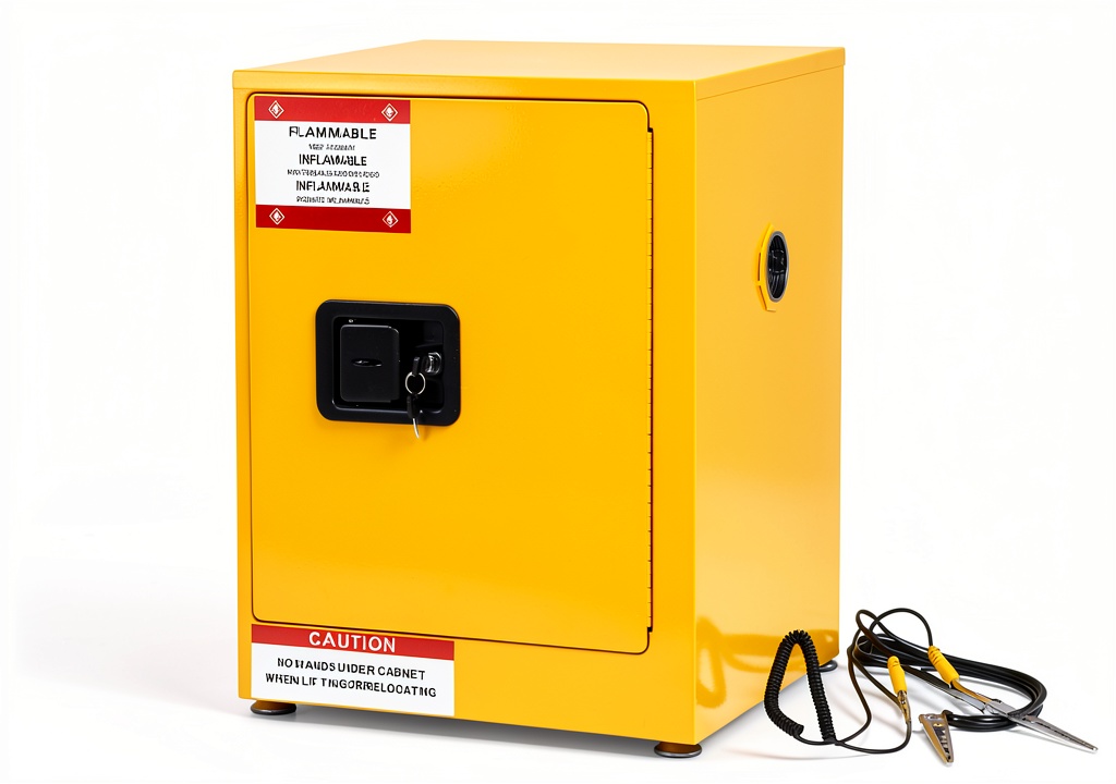 OLIPIC safety cabinet installed in a workshop setting