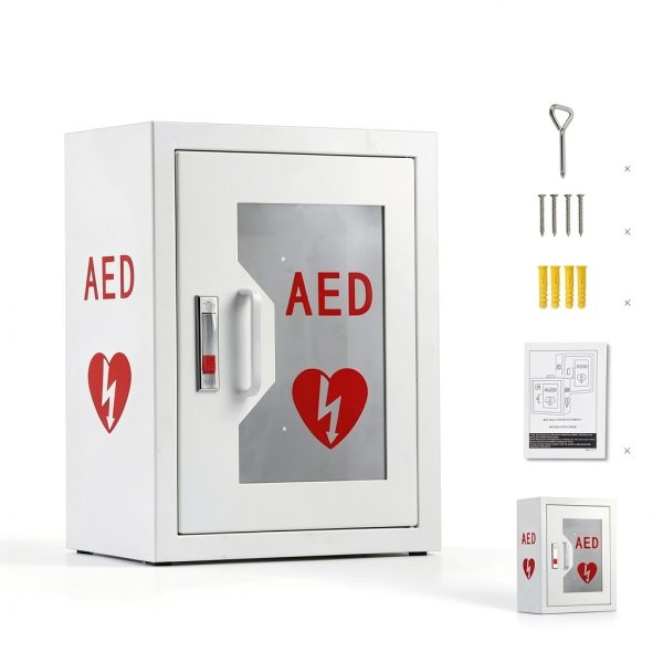 DorBuphan AED Cabinet Wall Mount Steel Dustproof Medical-1