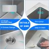 Donsdey 33 Inch Stainless Steel Double Bowl Kitchen Sink-6