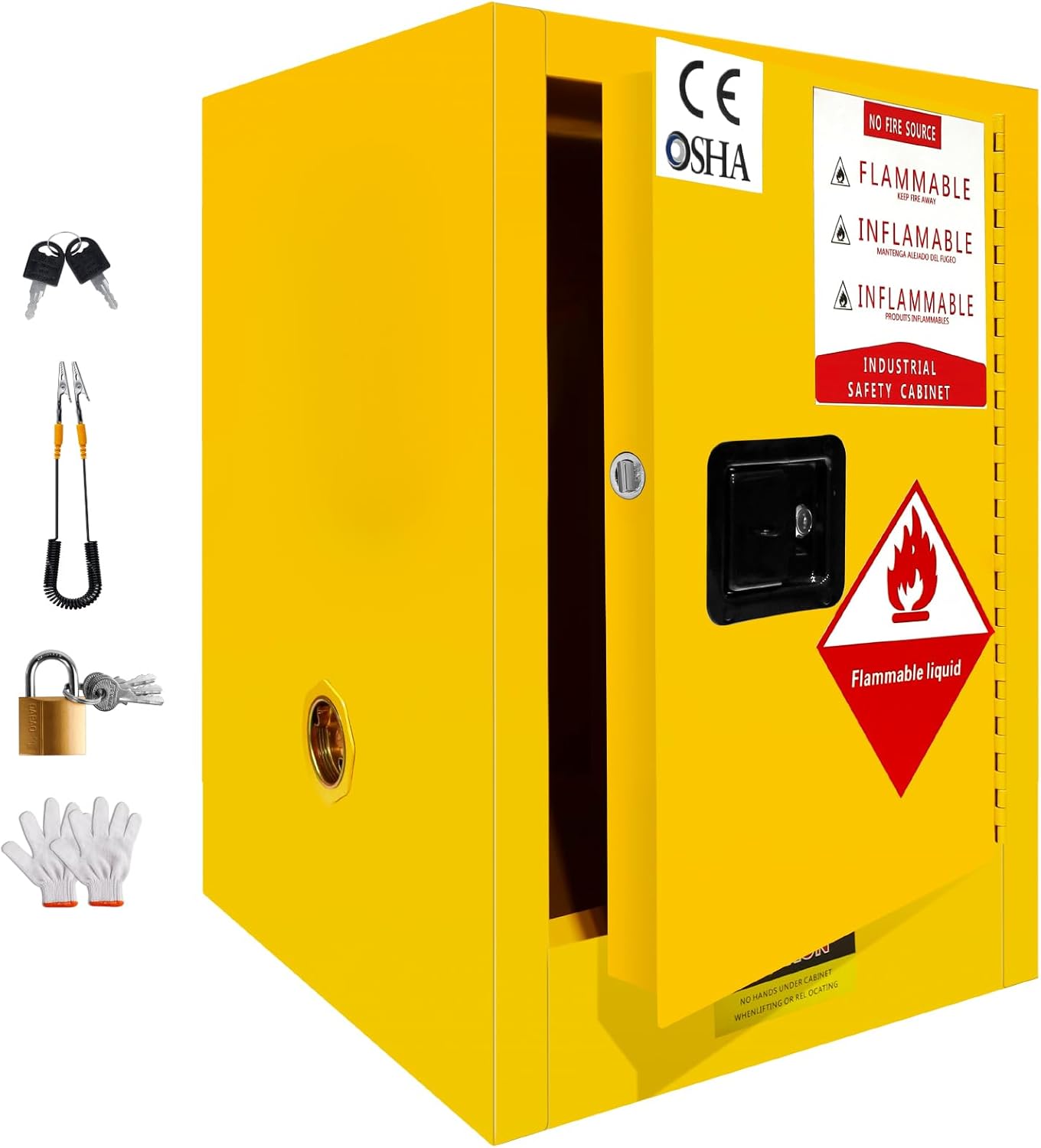 Generic Flammable Storage Cabinet in a workshop setting