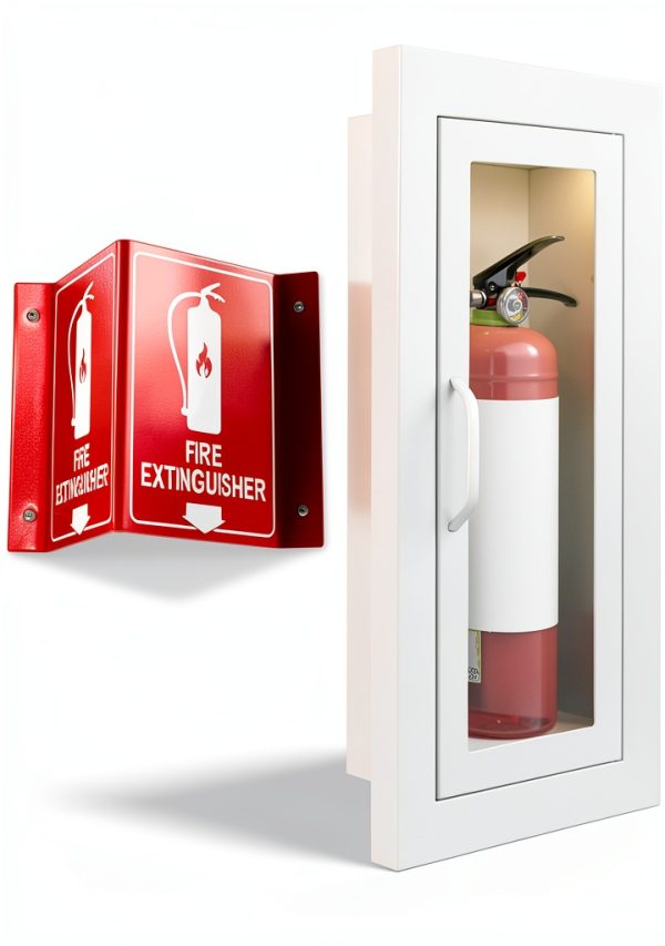 Zonon Fire Extinguisher Cabinet Steel Recessed Wall Mount-0