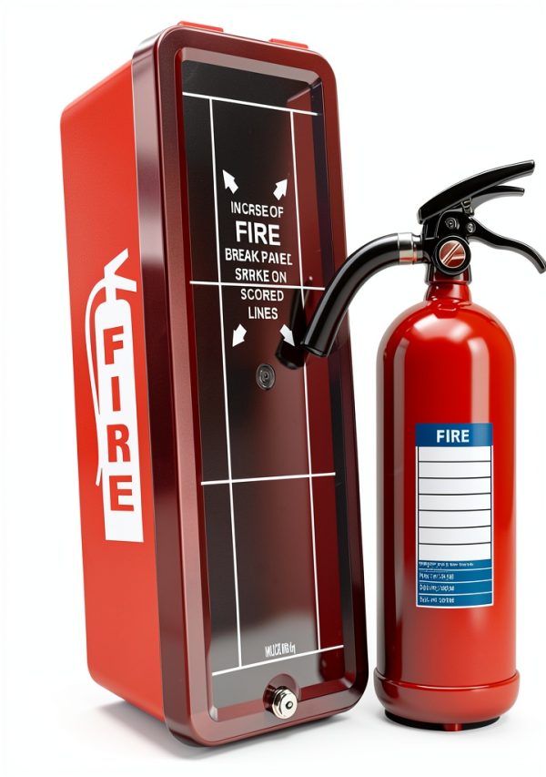 ISOP Fire Extinguisher Cabinet Steel Wall Mount Red-1