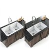 Miuara Fireclay Double Bowl Kitchen Sink Glossy White-3