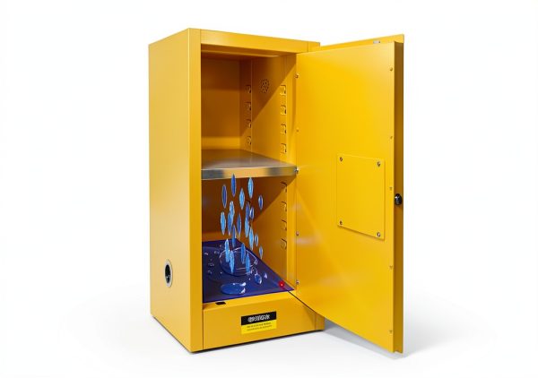 POWKOL Flammable Storage Cabinet Steel Lockable Industrial-2