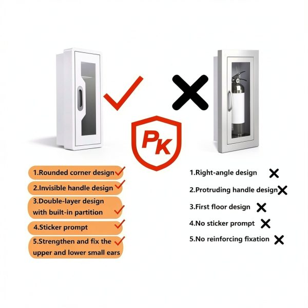 Gigagreet Fire Extinguisher Cabinet Magnetic Door Safety-4