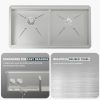 Lordear 36 Inch Undermount Kitchen Sink Stainless Steel-6