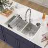 Donsdey 33 Inch Stainless Steel Double Bowl Kitchen Sink-3