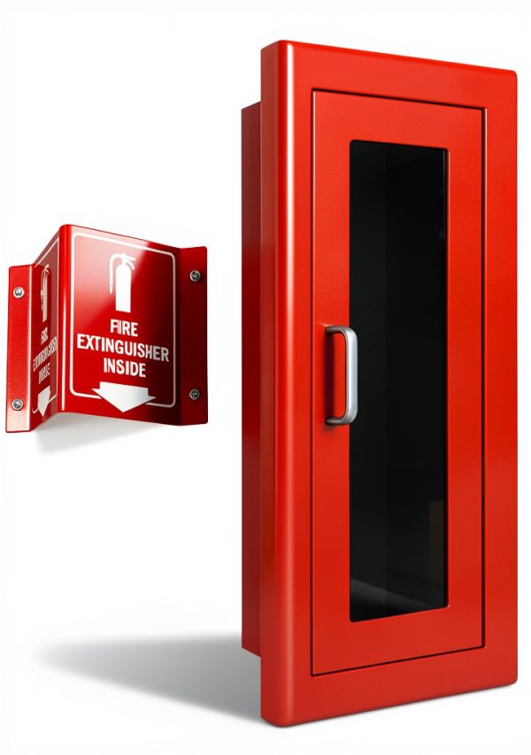 Tripolss Fire Extinguisher Cabinet Galvanized Steel Recessed-0