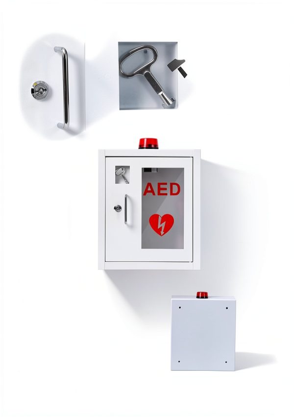 AED Cabinet Lockable Stainless Steel Wall Mount First Aid-3