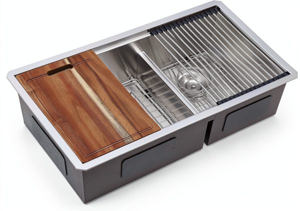 Fulorni 33 Inch Undermount Kitchen Sink Stainless Steel-0
