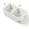 Miuara Fireclay Double Bowl Kitchen Sink Glossy White-2