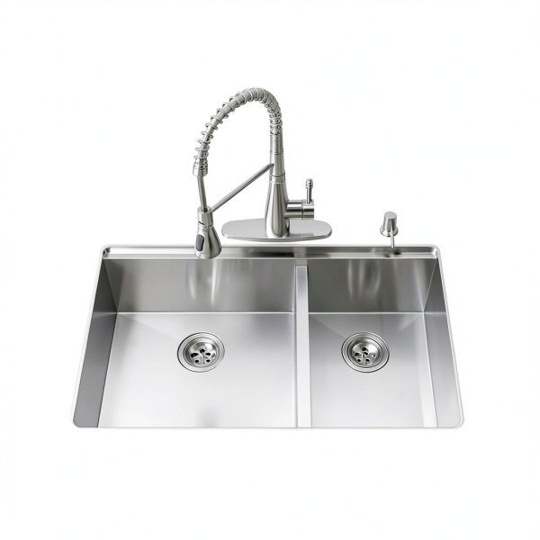 iAnomla Undermount Kitchen Sink Stainless Steel Double Bowl-3