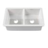 Miuara Fireclay Double Bowl Kitchen Sink Glossy White-5