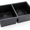 iAnomla Black Quartz Undermount Kitchen Sink Modern Durable-6