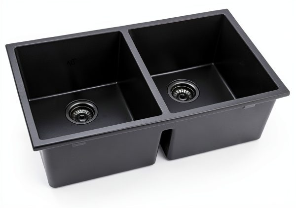 iAnomla Black Quartz Undermount Kitchen Sink Modern Durable-6