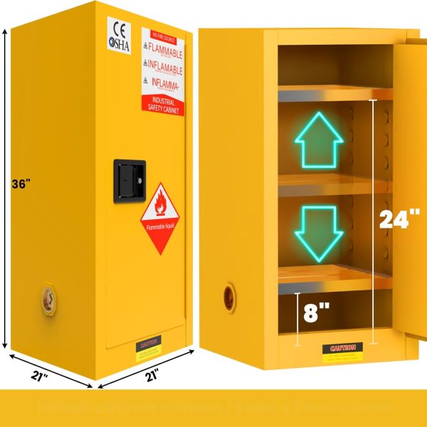 Generic Flammable Storage Cabinet Steel Adjustable Shelf-1