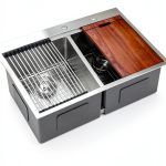 Mocoloo Stainless Steel Double Bowl Kitchen Sink Workstation-0