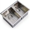 iAnomla Undermount Kitchen Sink Stainless Steel Double Bowl-4