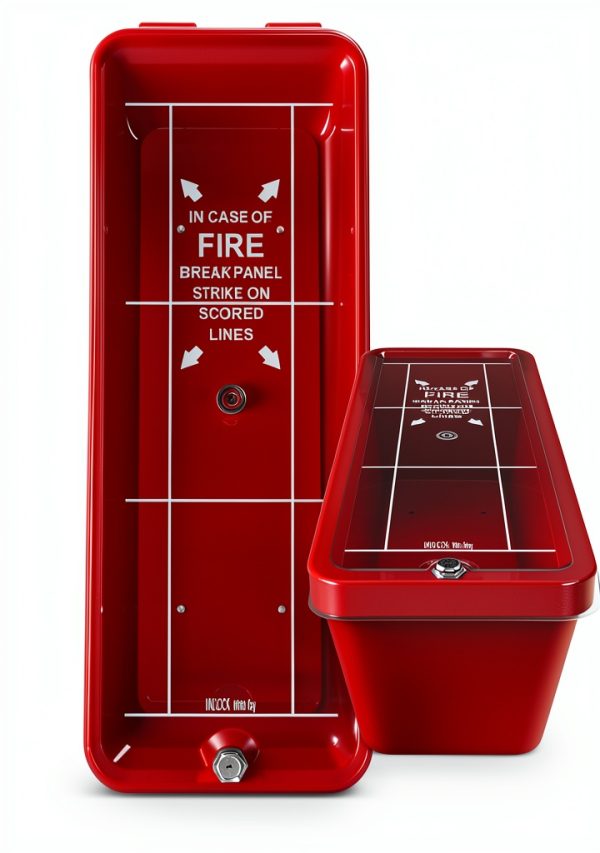 ISOP PVC Fire Extinguisher Cabinet Wall Mount Red-3