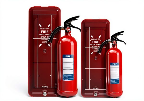 ISOP PVC Fire Extinguisher Cabinet Wall Mount Red-2