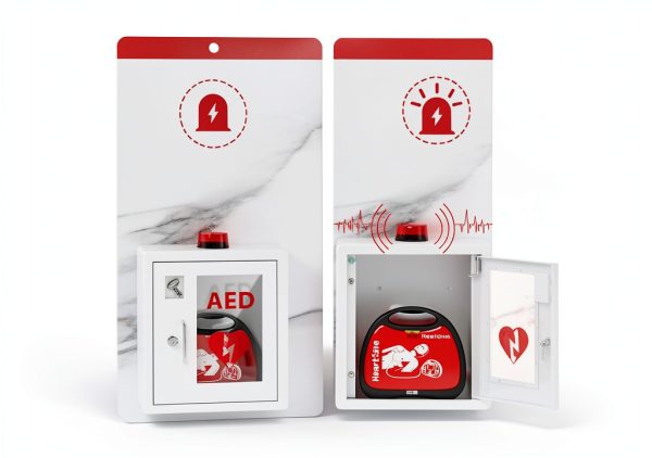 Wensha AED Storage Cabinet Steel Alarm Wall Mounted-5