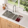 Lordear 36 Inch Undermount Kitchen Sink Stainless Steel-8