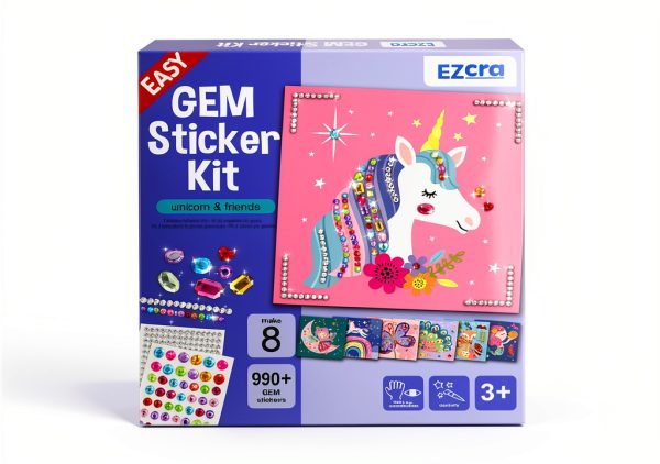 EZCRA Gem Sticker Kit for Kids-0