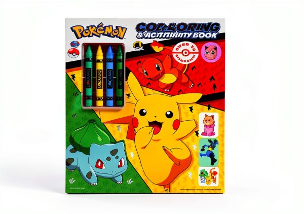 Bendon Pokemon Sticker & Coloring Book Set for Kids Small Black-7