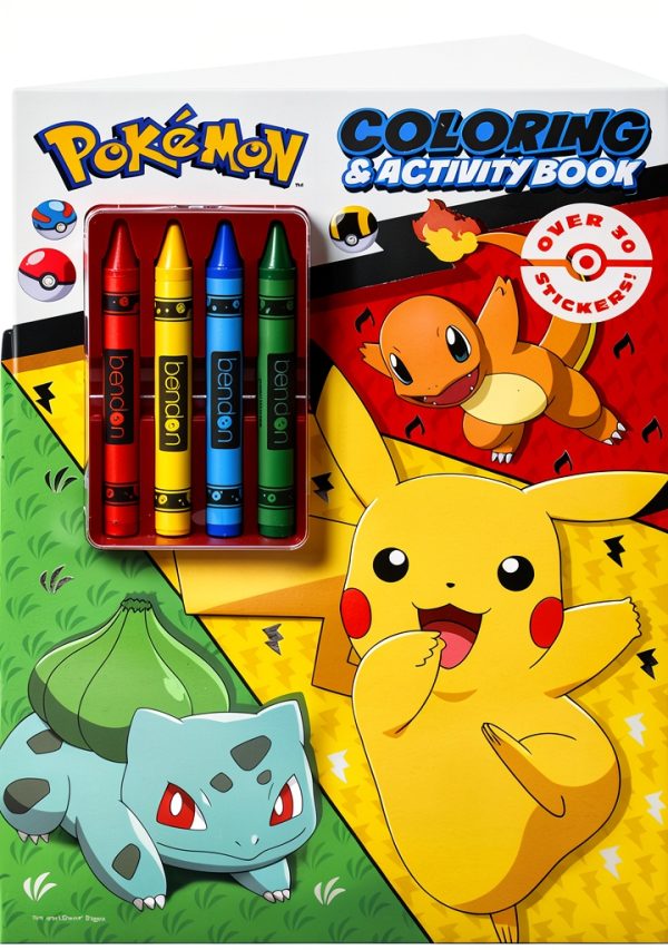 Bendon Pokemon Sticker & Coloring Book Set for Kids Small Black-8