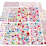 EODIEBN 3228 Piece Chroma 3D Gem Sticker Sheet for Crafts and Kids-0